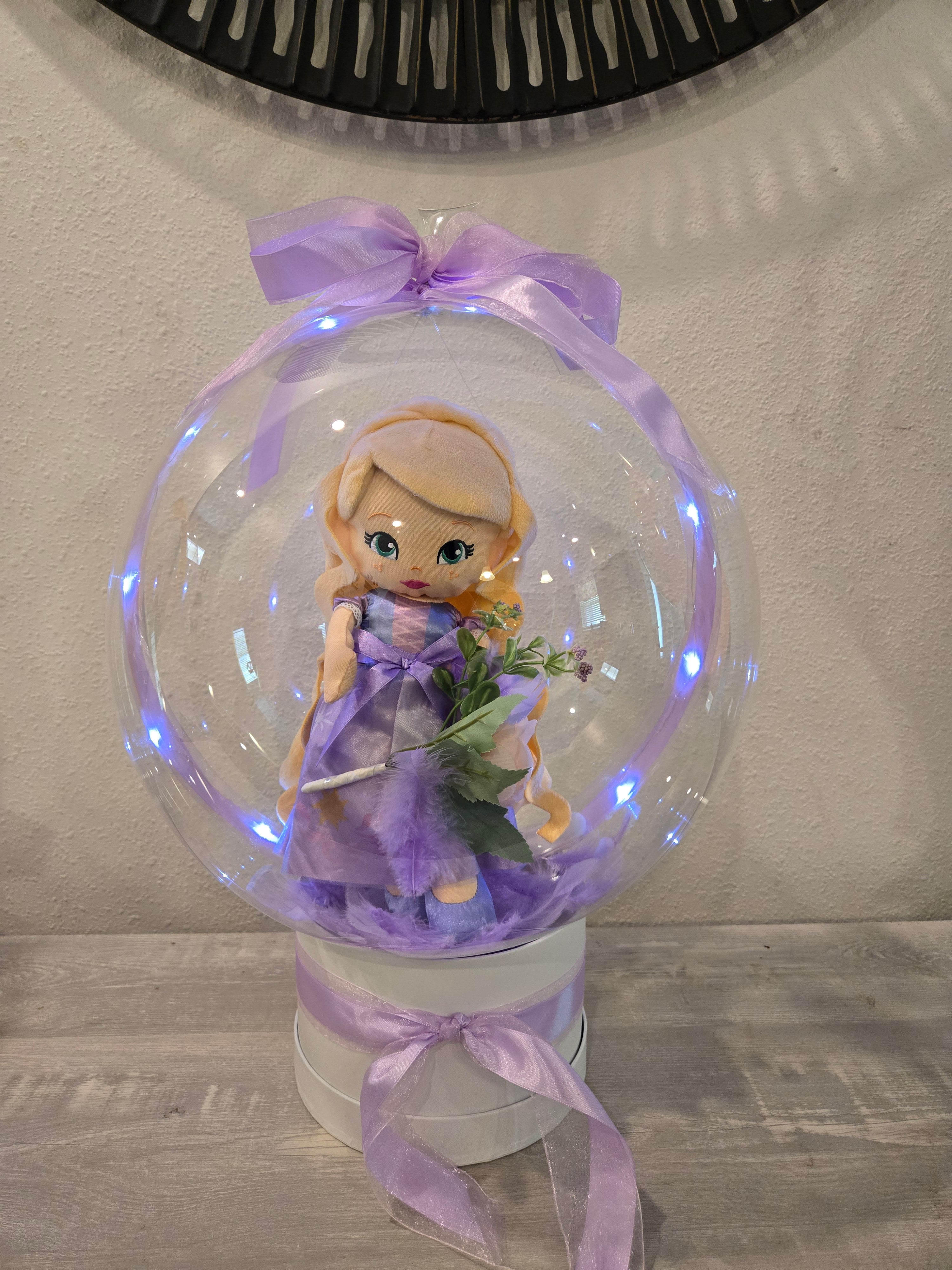 "Enchanted Rapunzel Stuffed Balloon Bouquet" – LED Disney Princess Edition